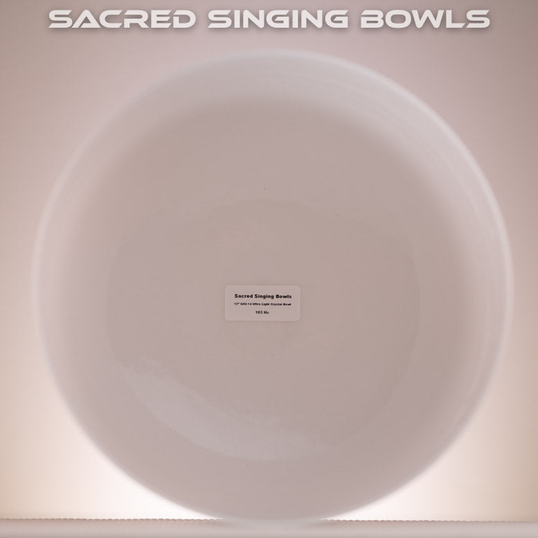 12" G#-14 White Light Crystal Singing Bowl