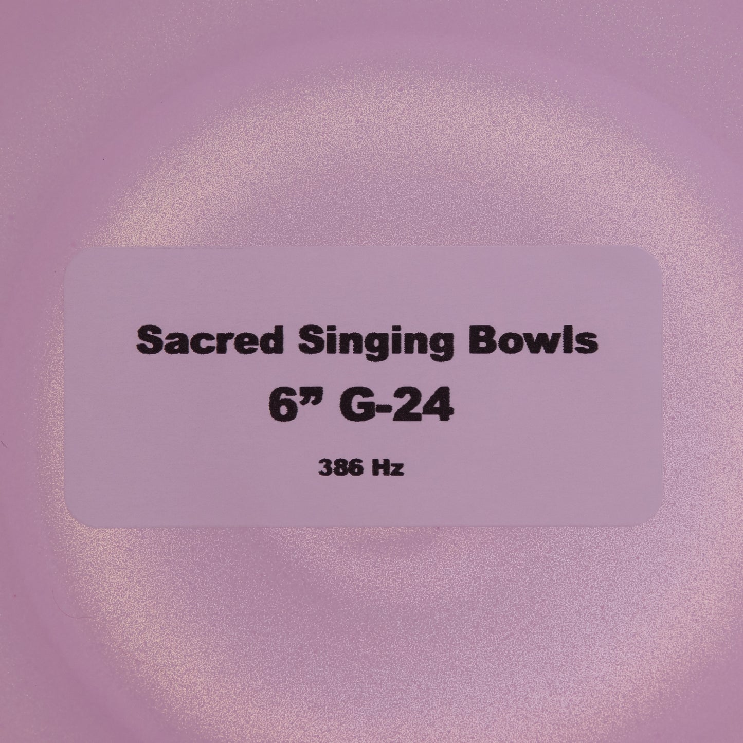 6" G-24 Rose Quartz Color Crystal Singing Bowl, Prismatic, Sacred Singing Bowls
