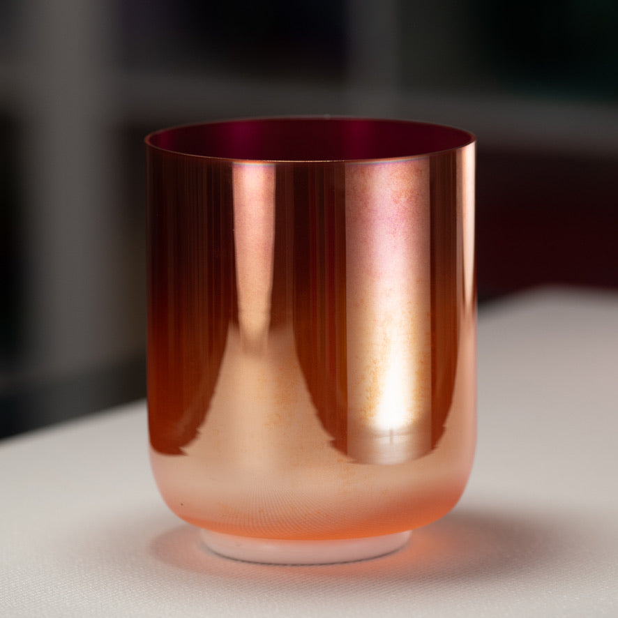 6.5" D-33 Sunset Bloom Crystal Singing Bowl
