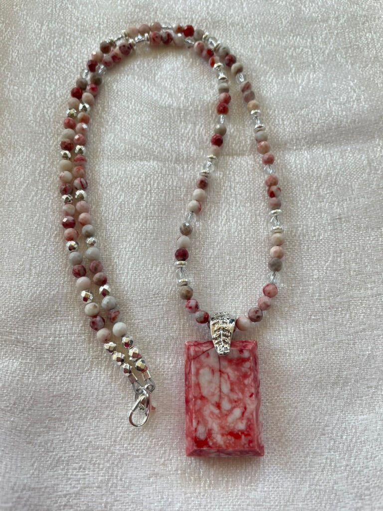 Cherry Blossom Stone Necklace