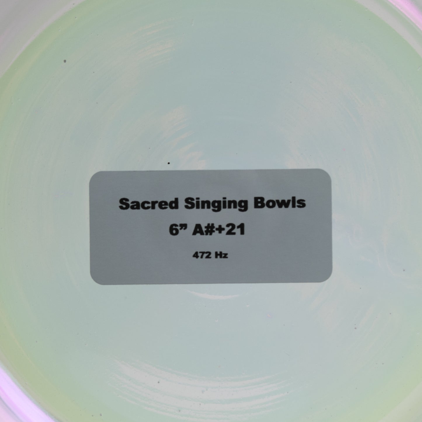 6" A#+21 Prismatic Rainbow Crystal Singing Bowl, Sacred Singing Bowls