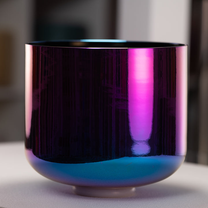 11" D#+43 Celestial Rainbow Crystal Singing Bowl