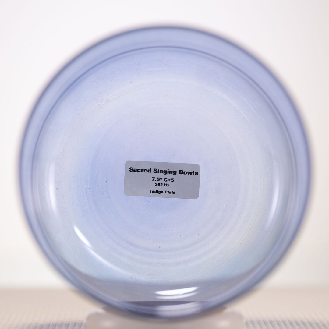 7.5" C+5 Indigo Child Crystal Singing Bowl, Perfect Pitch