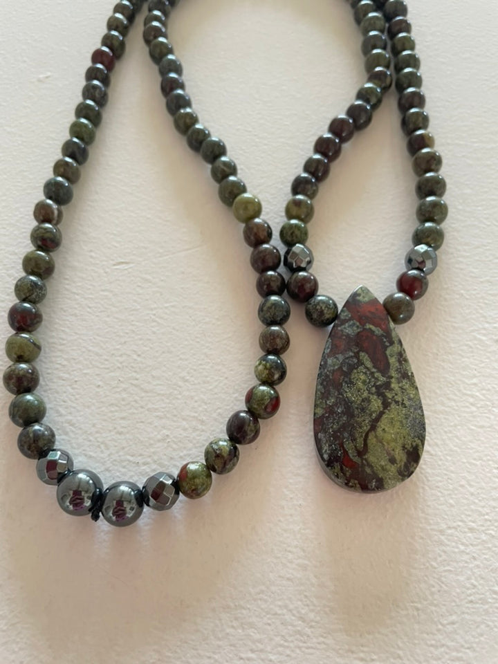 Dragon Blood Jasper Mala