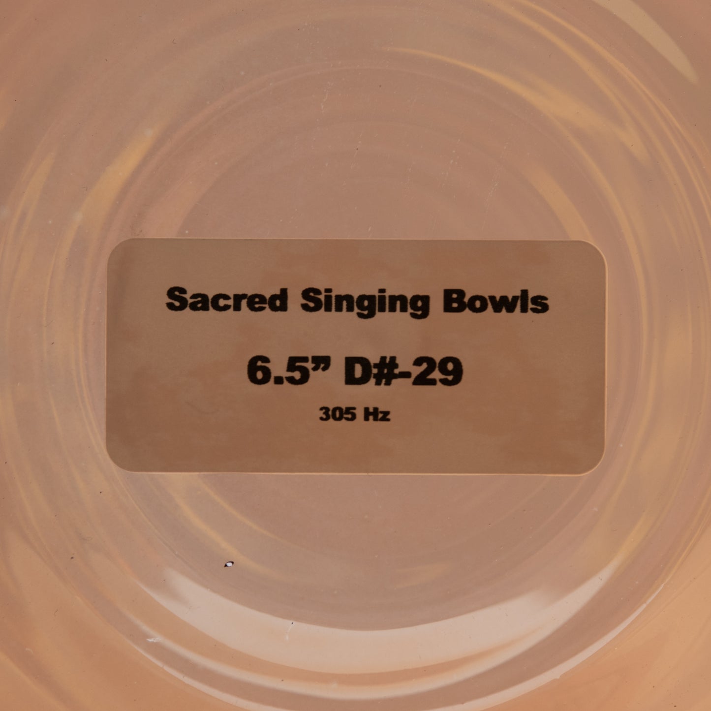6.5" D#-29 Orange Topaz Color Crystal Singing Bowl, Sacred Singing Bowls