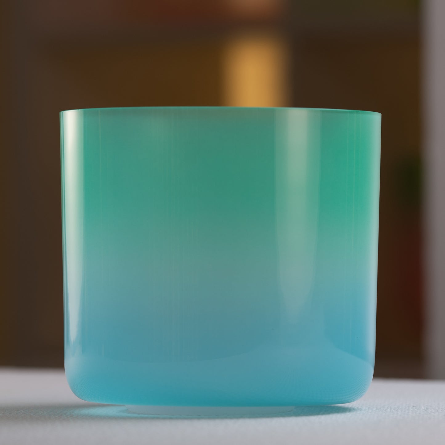 6.75" C#-22 Blue Green Tourmaline Color Crystal Singing Bowl, Sacred Singing Bowls