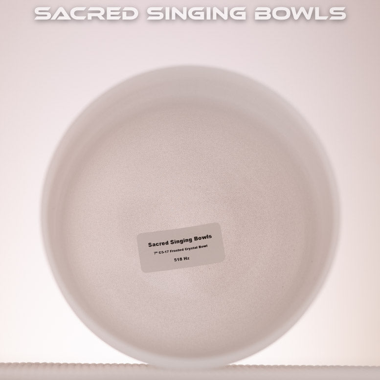 7" C-17 Frosted Crystal Singing Bowl, Sacred Singing Bowls