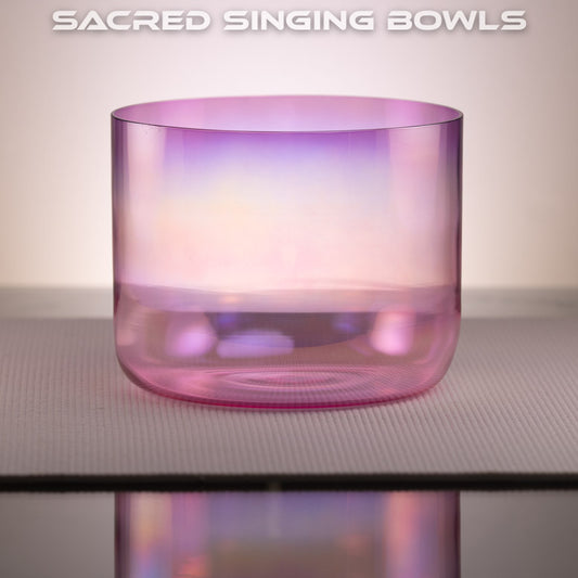 8.5" G2-36 Violet Kunzite Color Crystal Singing Bowl, Sacred Singing Bowls