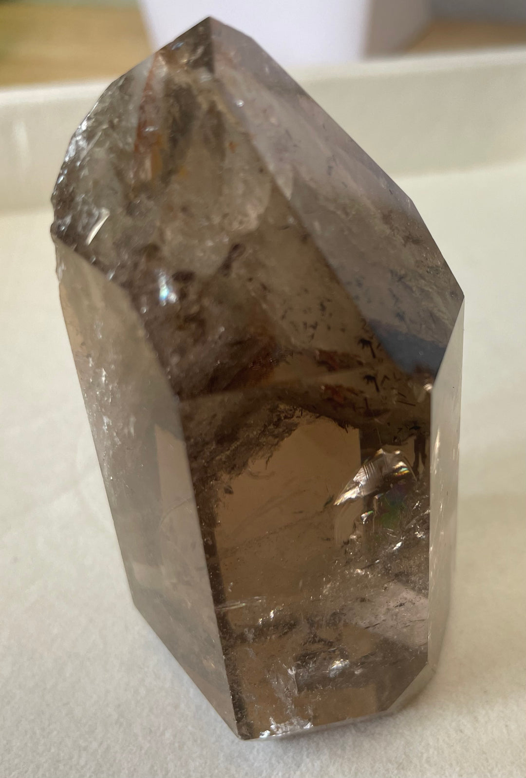 Smoky Quartz Tower with Thousand Layer Quartz
