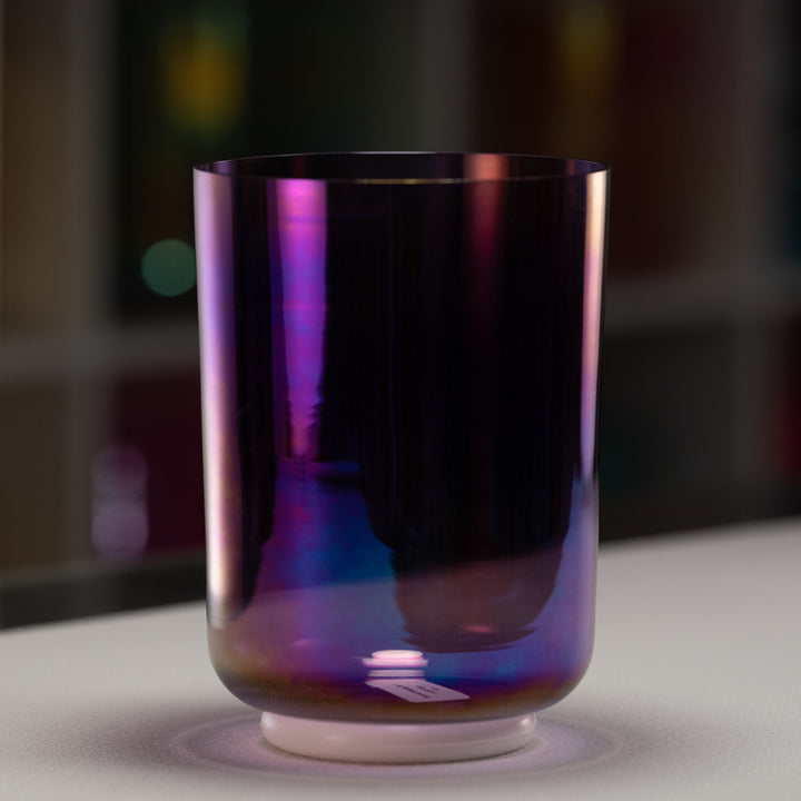 6.25" F#-5 Amethyst Activation Crystal Singing Bowl, Tall, Perfect Pitch