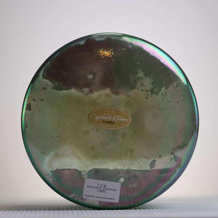 D-40 Malachite & Platinum Crystal Bowl from Bowls of Sound