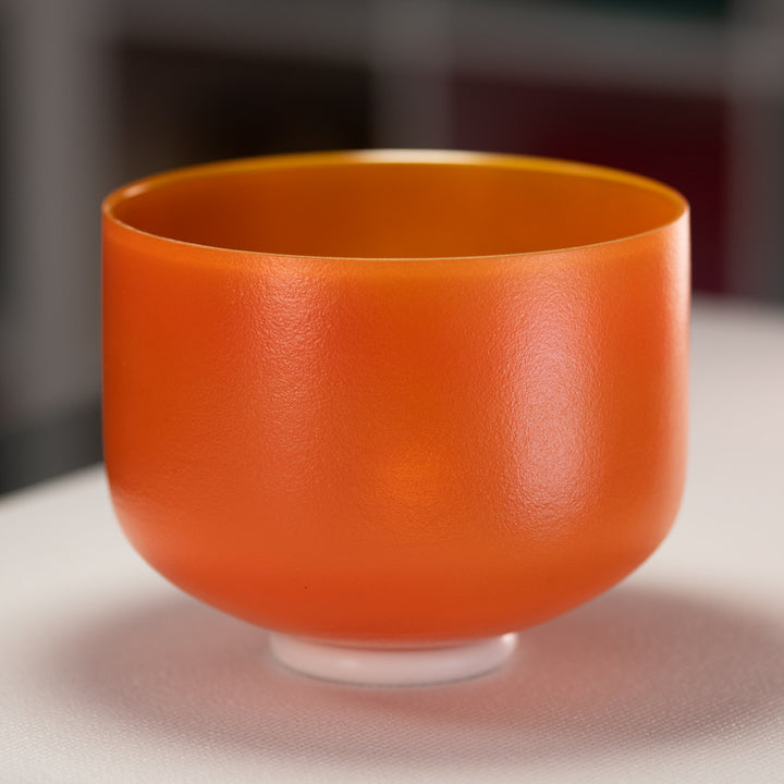 10" D#-25 Setting Sun Frosted Crystal Singing Bowl