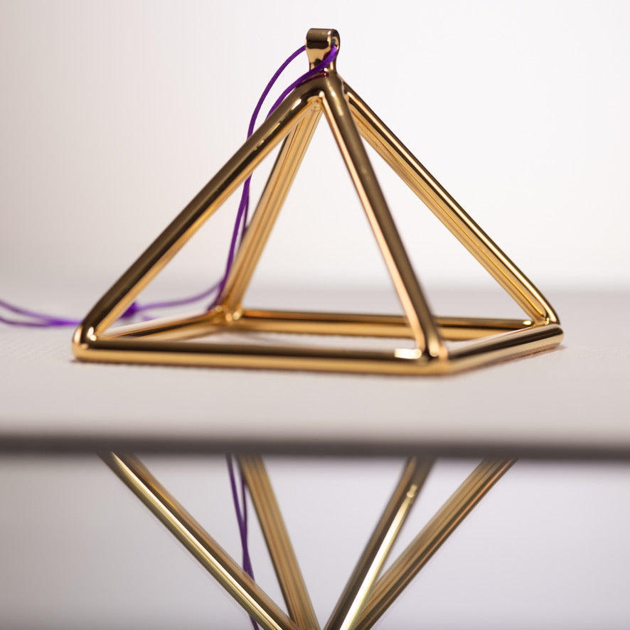 5.75" D#+20 24k Gold Crystal Pyramid