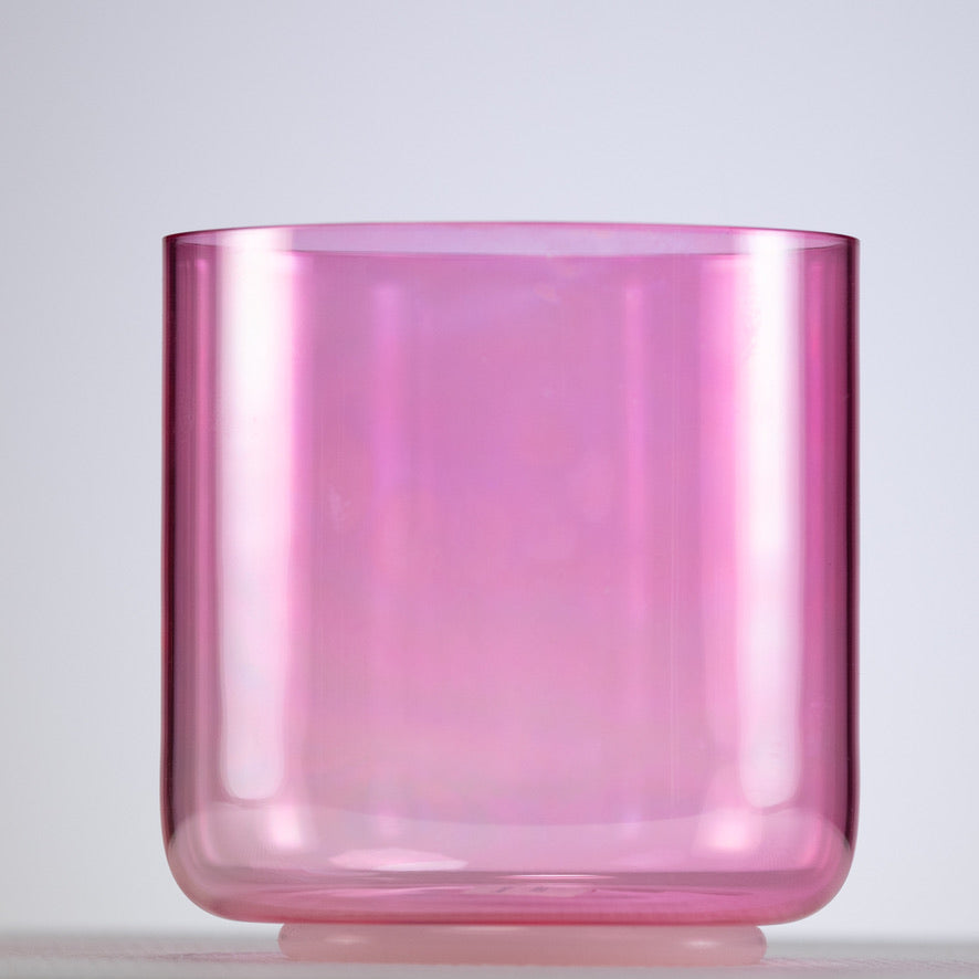 6.25" F#+25 Pink Lotus Crystal Singing Bowl