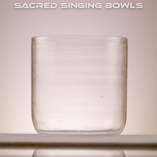 6.5" D-10 Clear Quartz Crystal Singing Bowl, Perfect Pitch, Sacred Singing Bowls