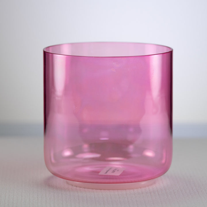 6.25" F#+25 Pink Lotus Crystal Singing Bowl