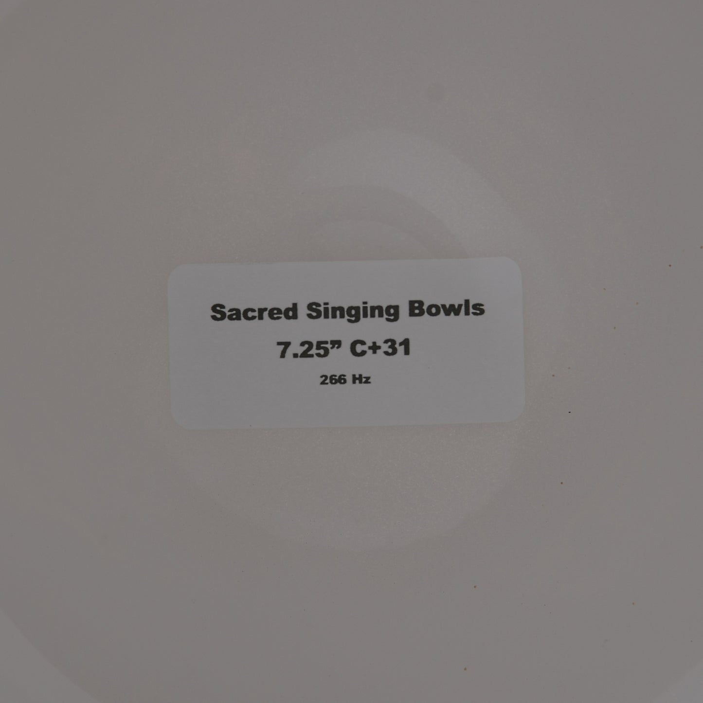 7.25" C+31 White Light Quartz Crystal Singing Bowl, Sacred Singing Bowls