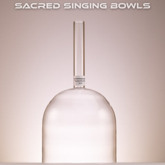 7.5" B-7 Clear Quartz Crystal Singing Bowl, Perfect Pitch, Handheld, Sacred Singing Bowls