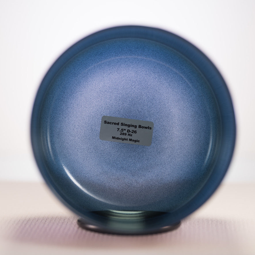 7.5" D-26 Midnight Magic Crystal Singing Bowl