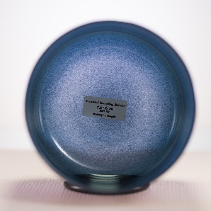 7.5" D-26 Midnight Magic Crystal Singing Bowl