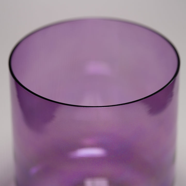 7.5" C#-9 Lavender Lotus Crystal Singing Bowl, Perfect Pitch