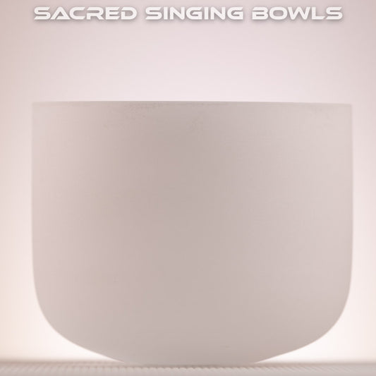 8" G+31 Frosted Crystal Singing Bowl, Sacred Singing Bowls