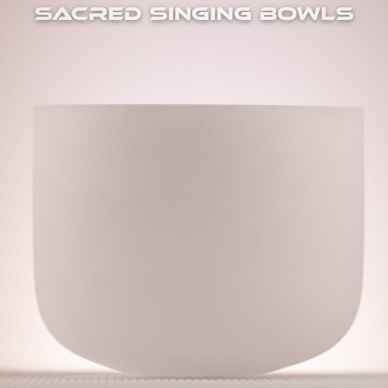 Frosted Crystal Singing Bowl Set: D# Major, Sacred Singing Bowls