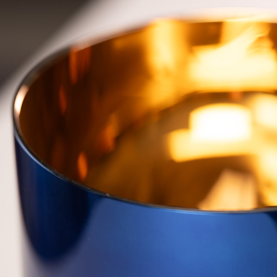 9" A#+39 Tranquil Sea Crystal Singing Bowl, 24k Gold inside