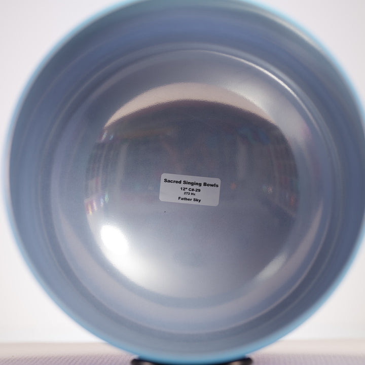12" C#-29 Frosted Father Sky Crystal Singing Bowl