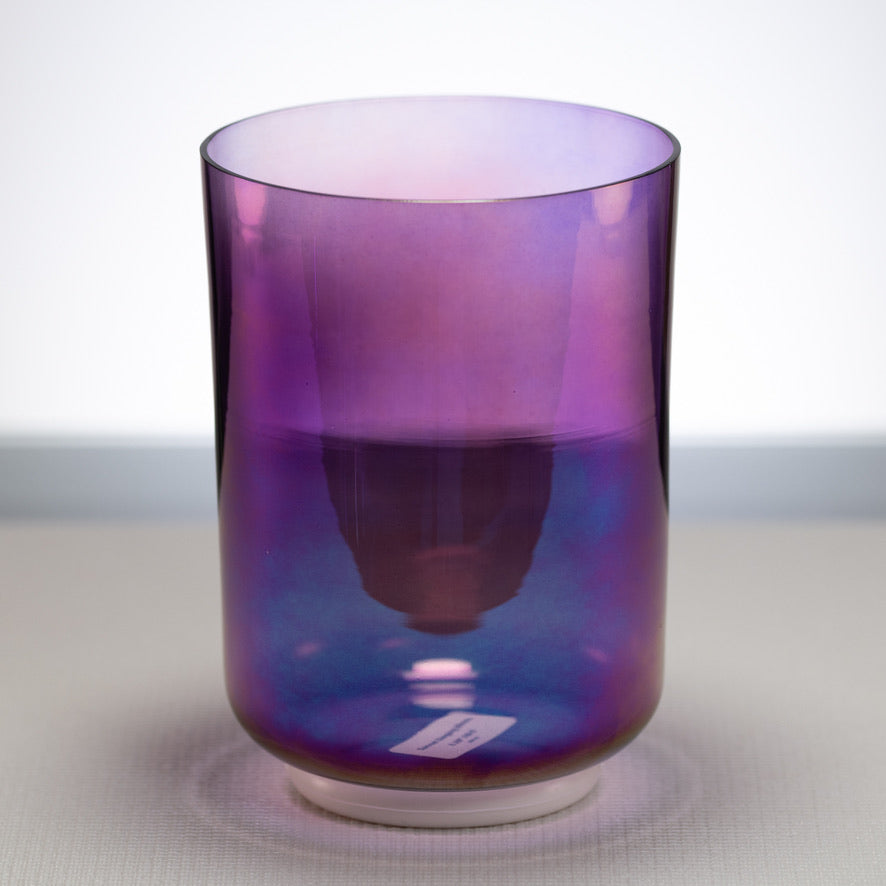 6.25" F#-5 Amethyst Activation Crystal Singing Bowl, Tall, Perfect Pitch