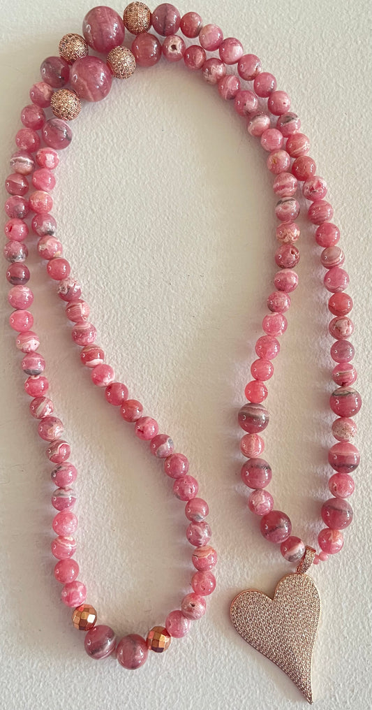 AAA Rhodochrosite Mala