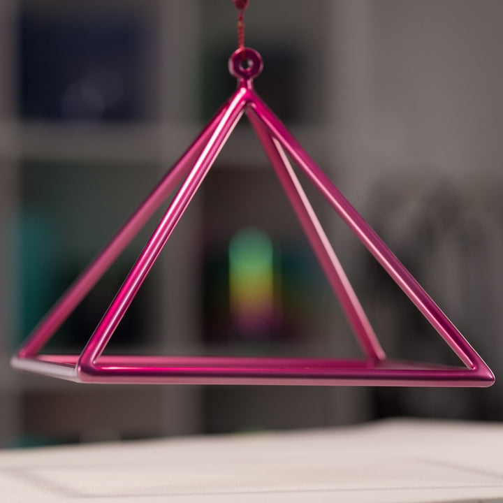 11" Radiant Rose Crystal Singing Pyramid