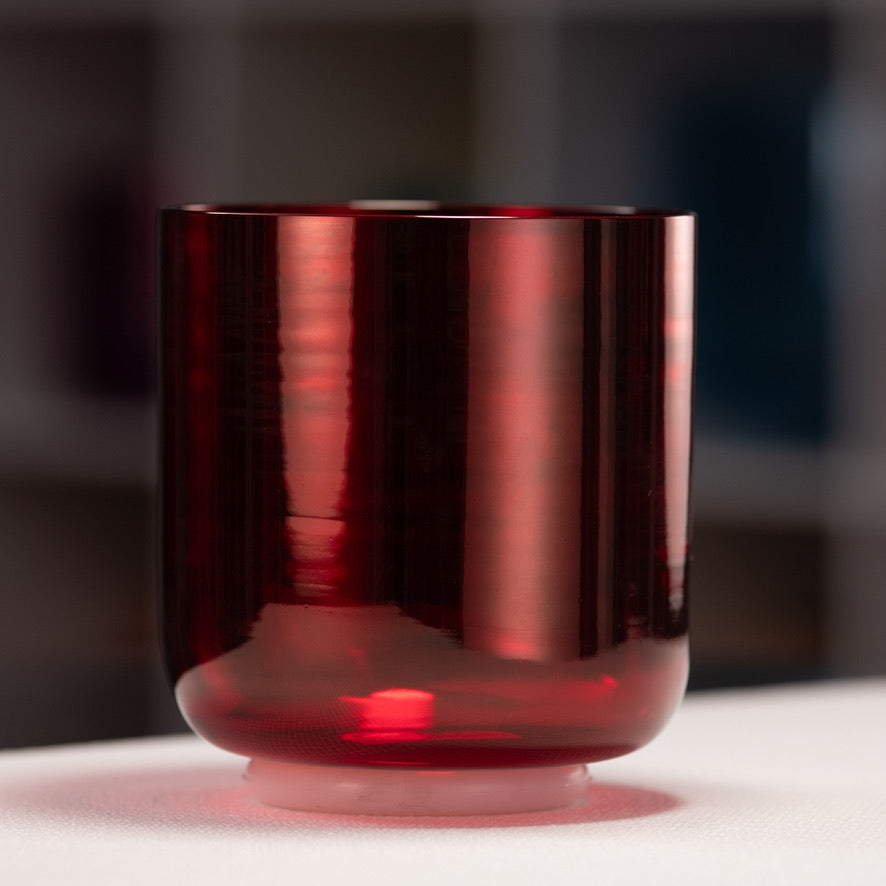 6.75" D#+44 Ruby Ray Crystal Singing Bowl