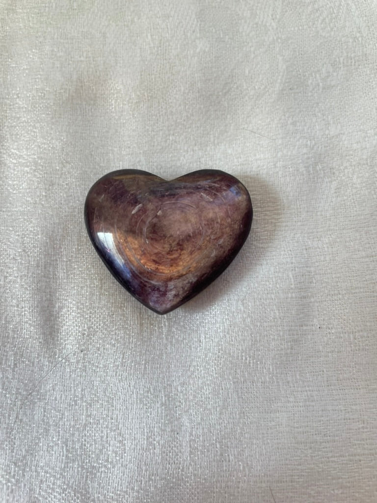 Gem Lepidolite Heart