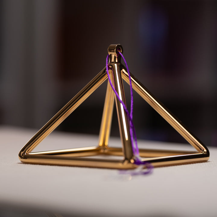 6.75" C#-15 24k Gold Crystal Pyramid
