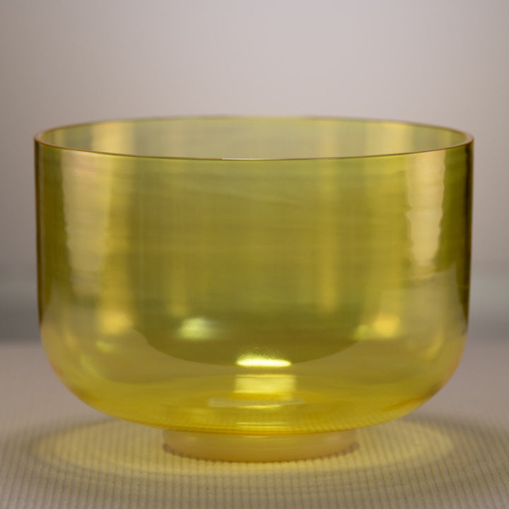 9.75" B+6 Radiant Sun Crystal Singing Bowl, Perfect Pitch