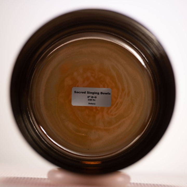 8" B+8 Solara Crystal Singing Bowl, Perfect Pitch