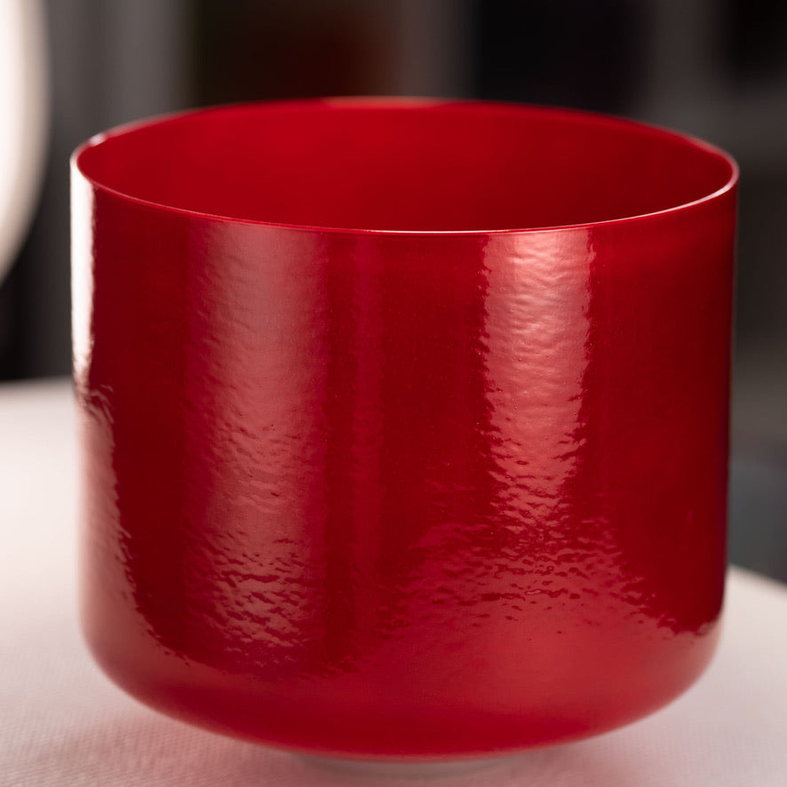 11" A#-5 Crimson Dawn Crystal Singing Bowl, Perfect Pitch