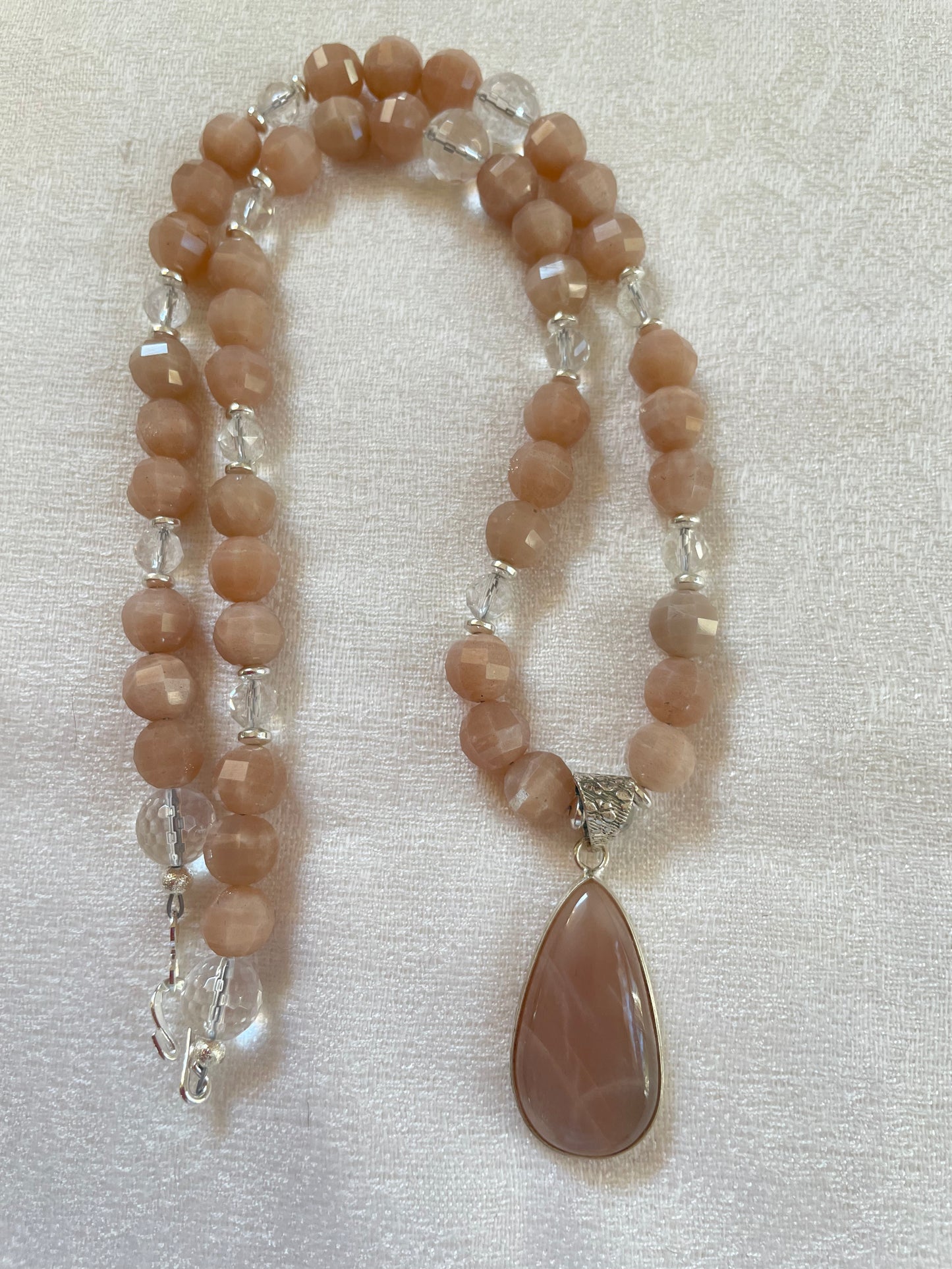 Peach Moonstone Necklace