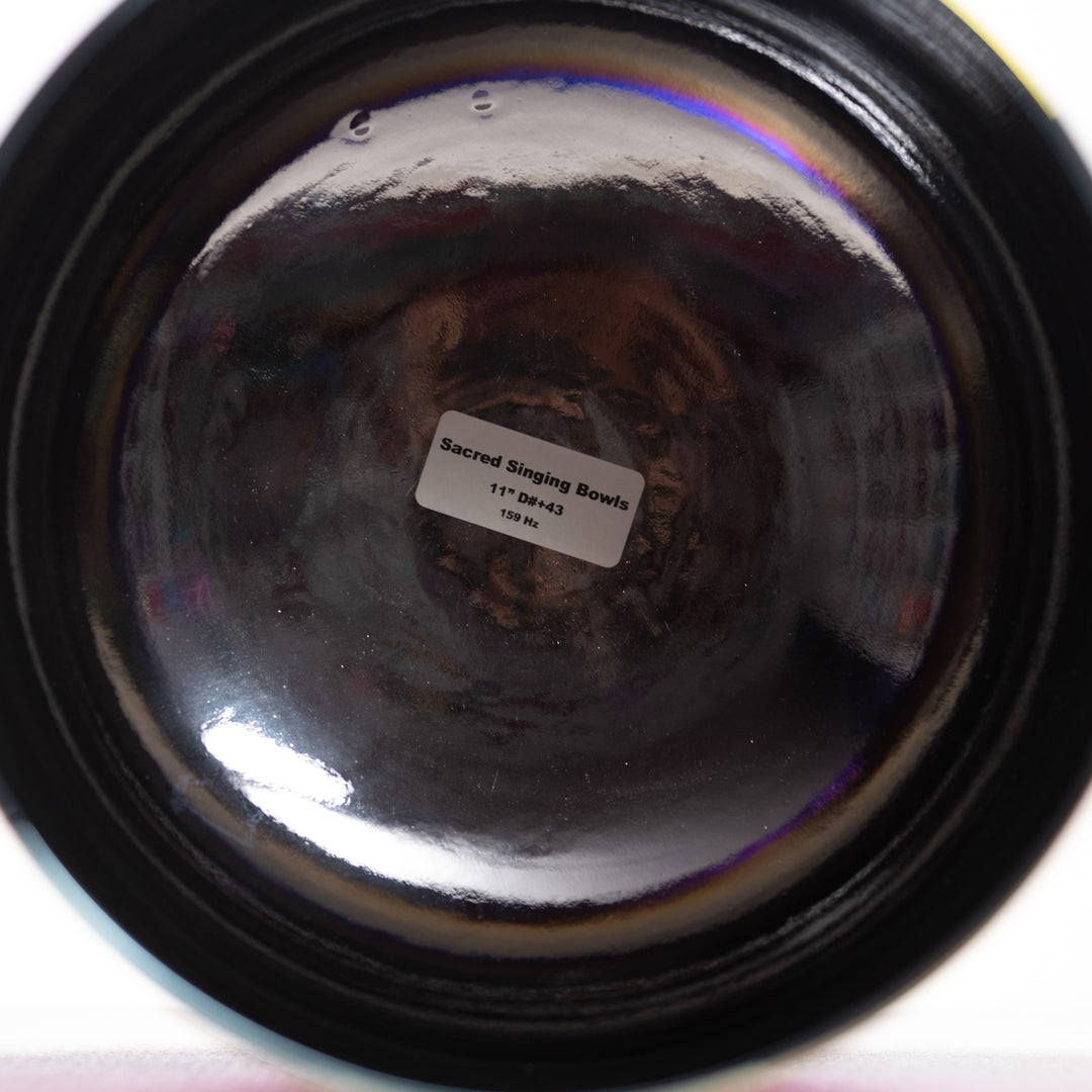 11" D#+43 Celestial Rainbow Crystal Singing Bowl