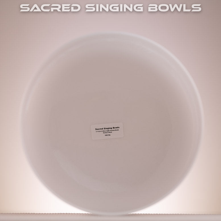11" E+2 White Light Quartz Crystal Singing Bowl, Perfect Pitch, Sacred Singing Bowls