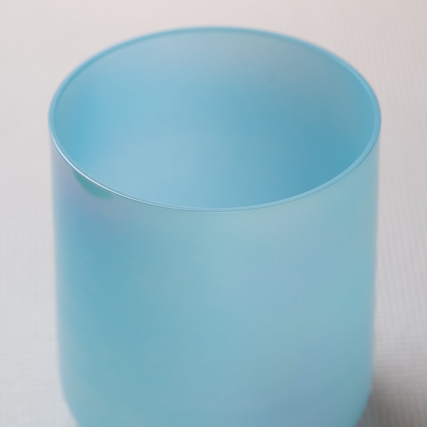 6" G-13 Aquamarine Color Crystal Singing Bowl, Prismatic, Sacred Singing Bowls