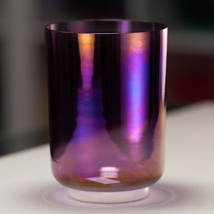 6.25" F#-5 Amethyst Activation Crystal Singing Bowl, Tall, Perfect Pitch