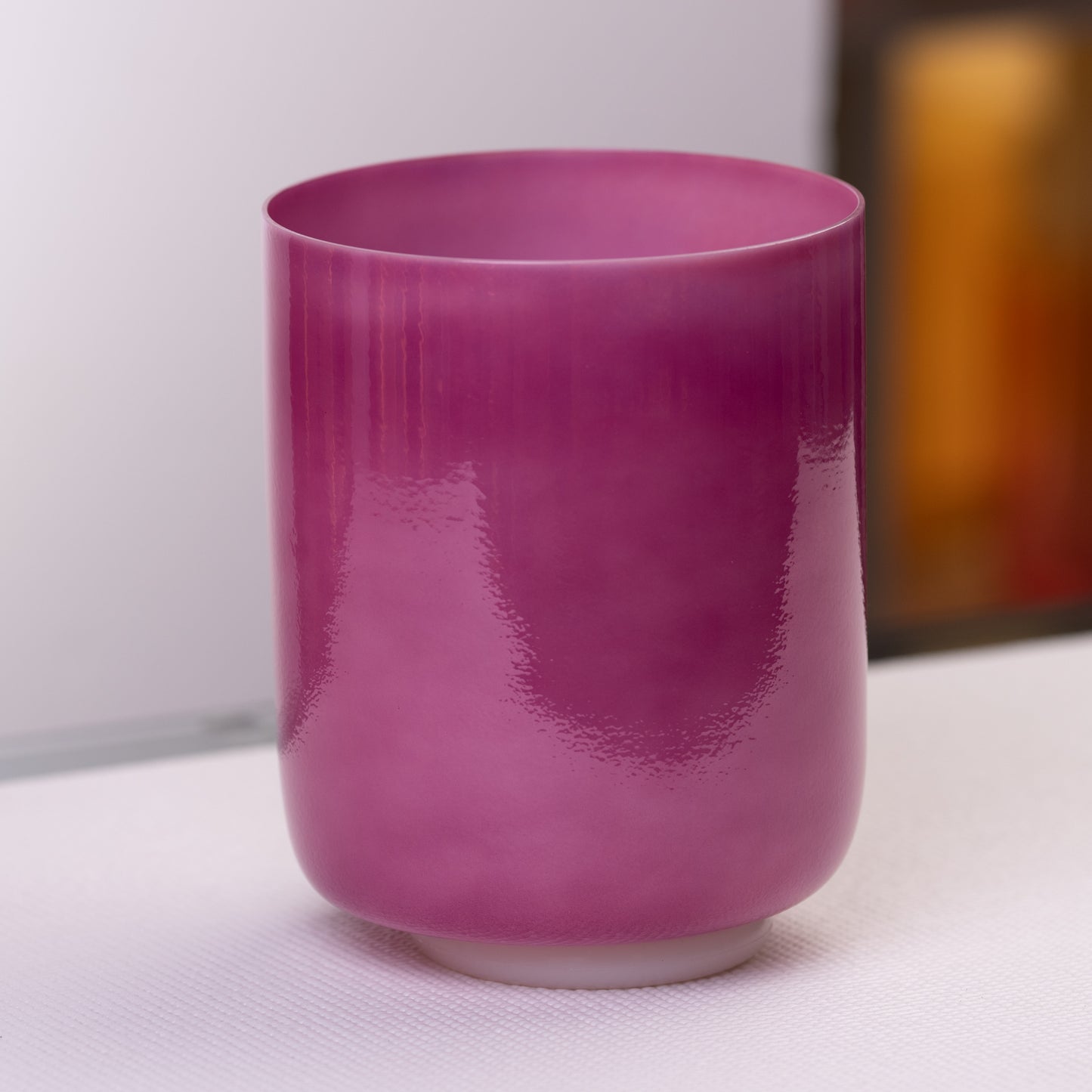 7" A#-5 Magenta Manifestation Crystal Singing Bowl, Perfect Pitch, Sacred Singing Bowls