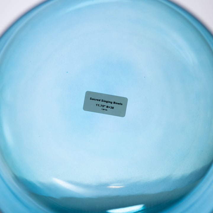 11.75" B+38 Caribbean Blue Crystal Singing Bowl
