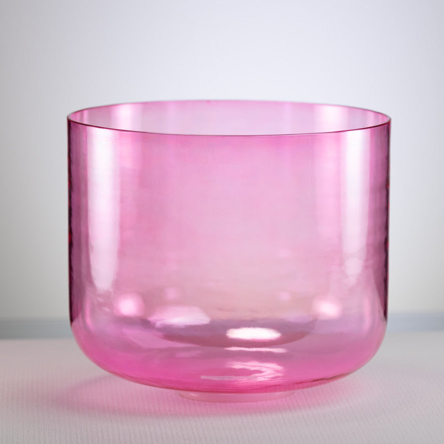 12" C#-5 Pink Lotus Crystal Singing Bowl, Perfect Pitch