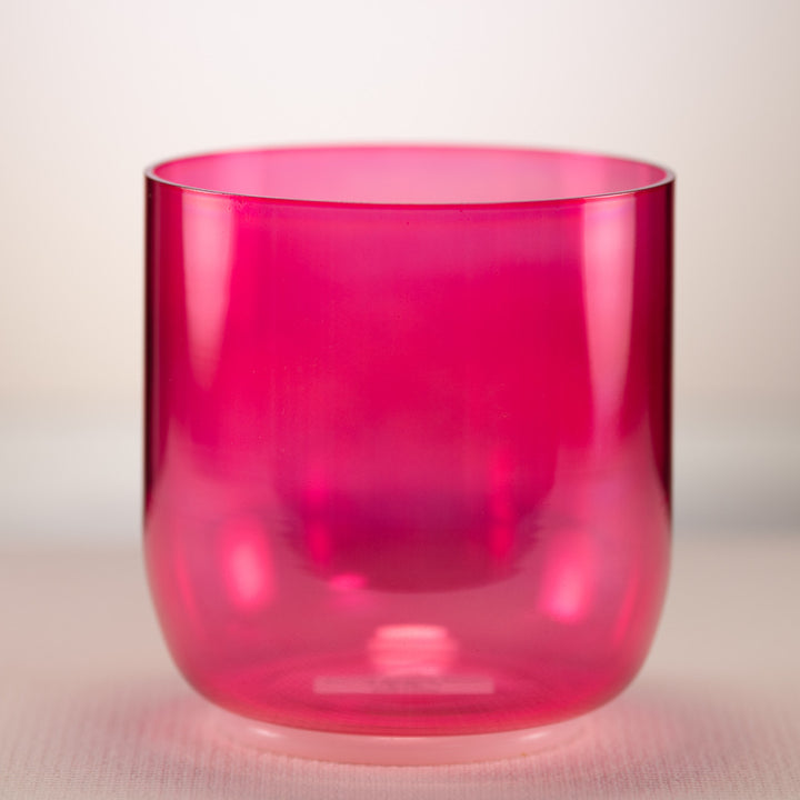 6.25" F#+14 Pink Lotus Crystal Singing Bowl