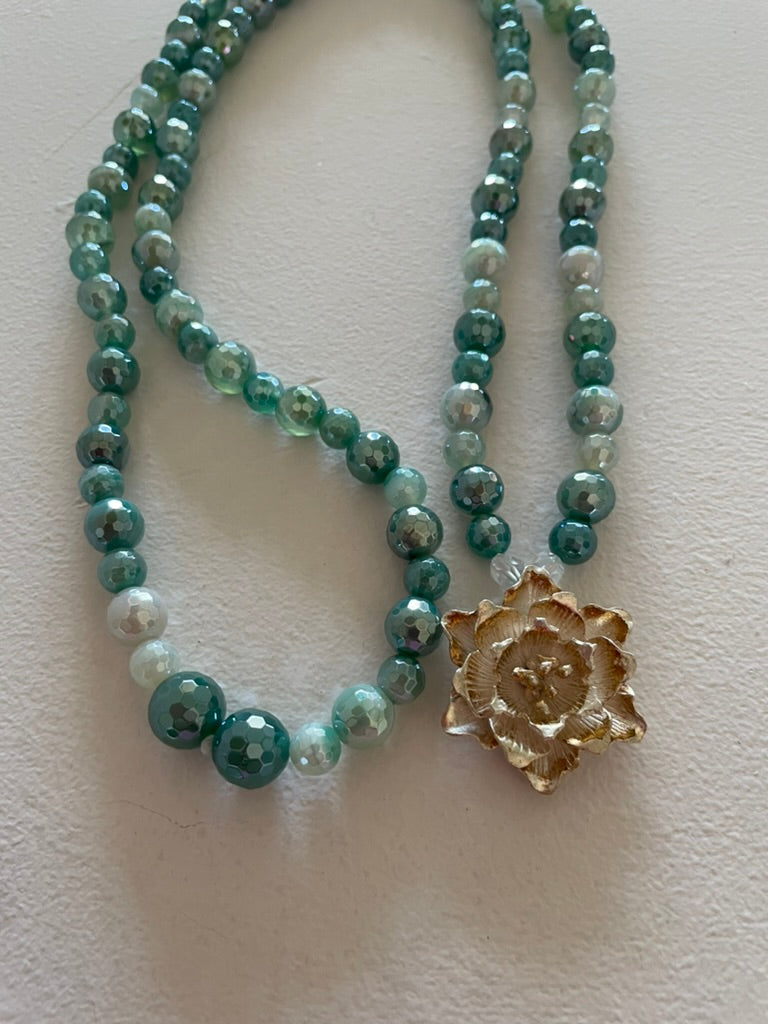 Green Agate Mala