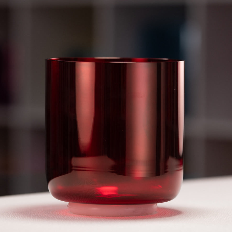6.75" D#+0 Ruby Ray Crystal Singing Bowl, Perfect Pitch