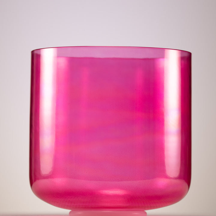 9" G#+4 Pink Lotus Crystal Singing Bowl, Perfect Pitch